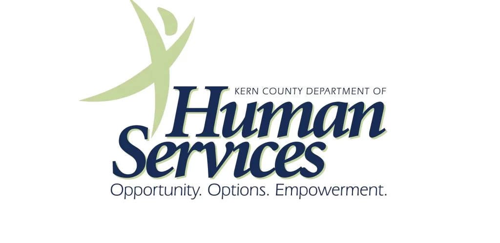 Logo of the Kern County Department of Human Services with the text "Opportunity. Options. Empowerment." below it.